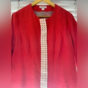 Gorgeous orange blazer with shell detailing